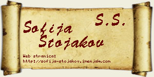 Sofija Stojakov vizit kartica